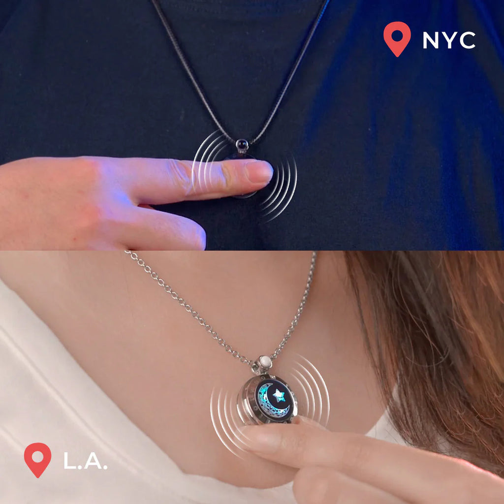 Totwoo Long Distance Touch Necklace for Couples