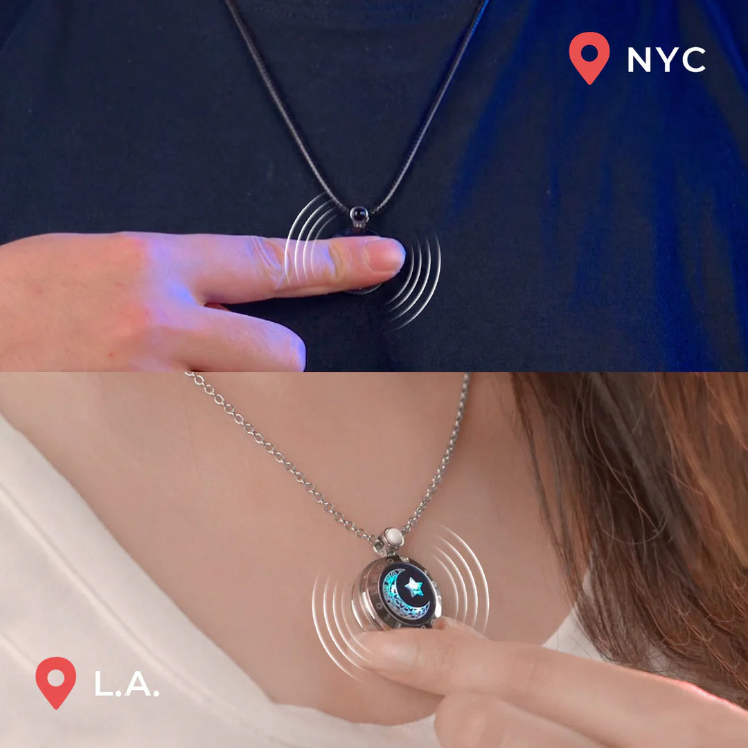 Totwoo Long Distance Touch Necklace for Couples