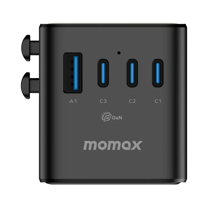 MOMAX 1-World² 205W GaN Travel Adapter 7-Port Dual AC