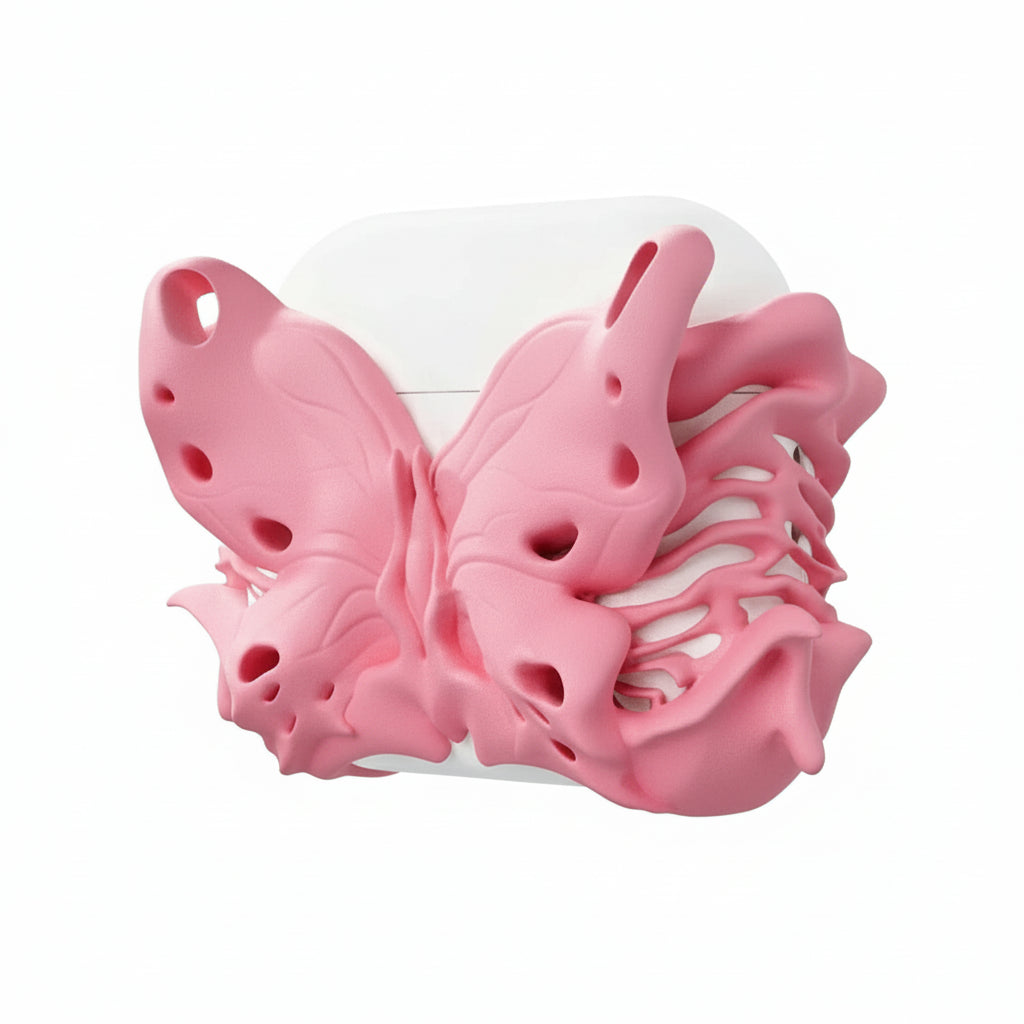 3D Butterfly Art AirPods Case Artistic Silicone Design