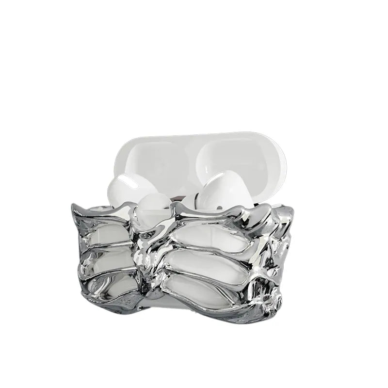 Metal Skeleton AirPods Case 3D Openwork Design