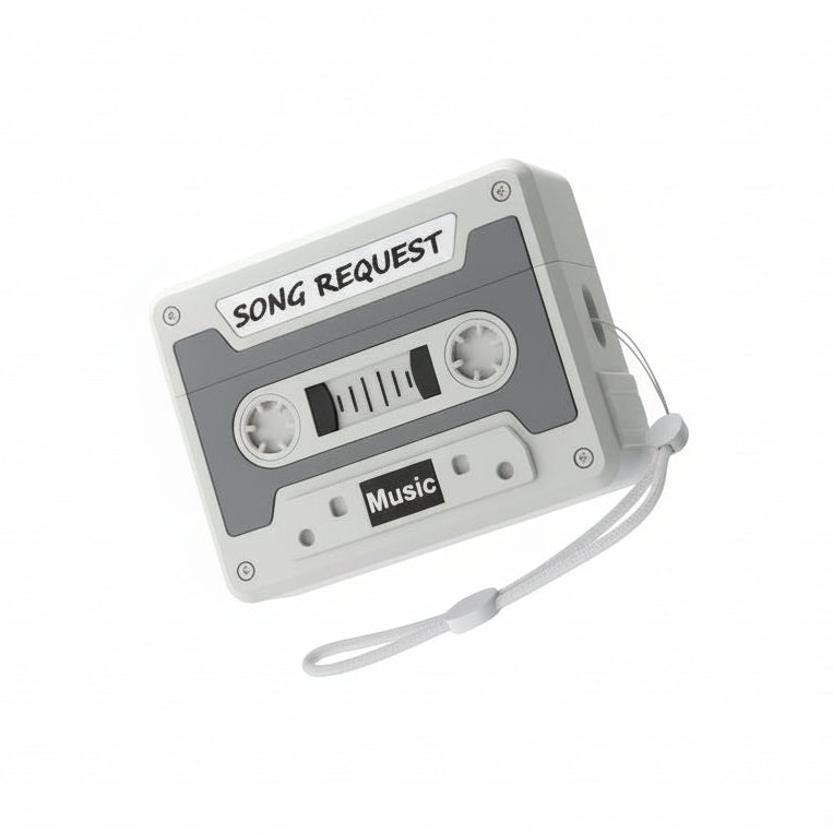 Retro Cassette Tape AirPods Case 3D Vintage Music Silicone Protection