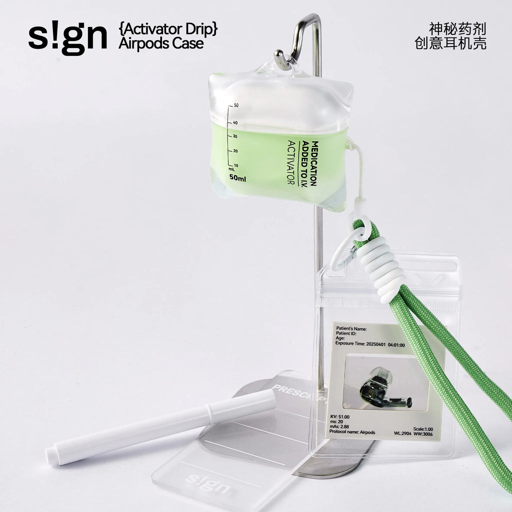 Activator S!gn Drip IV Bag AirPods Case Fluorescent