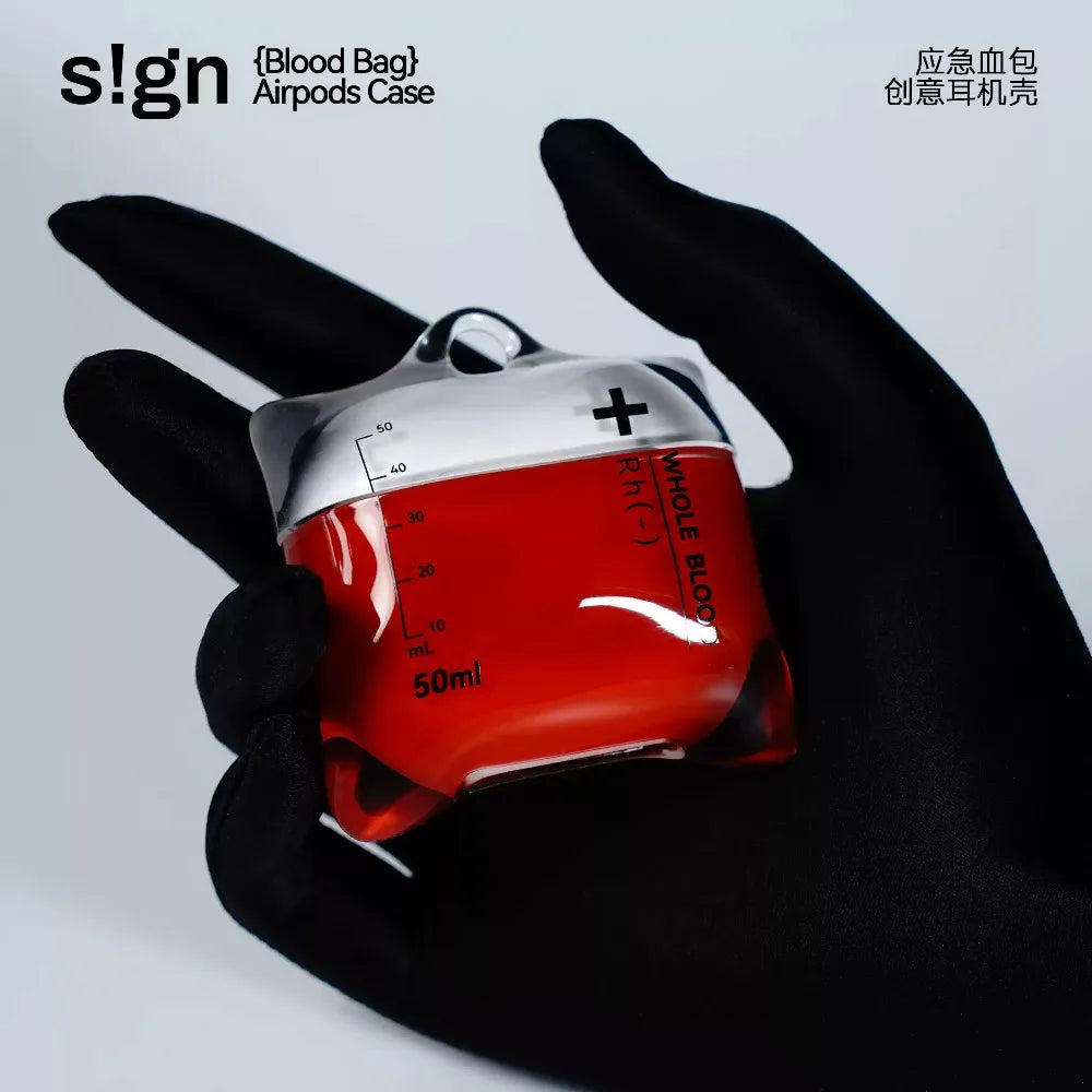 Blood Type IV Bags S!gn Drip AirPods Case