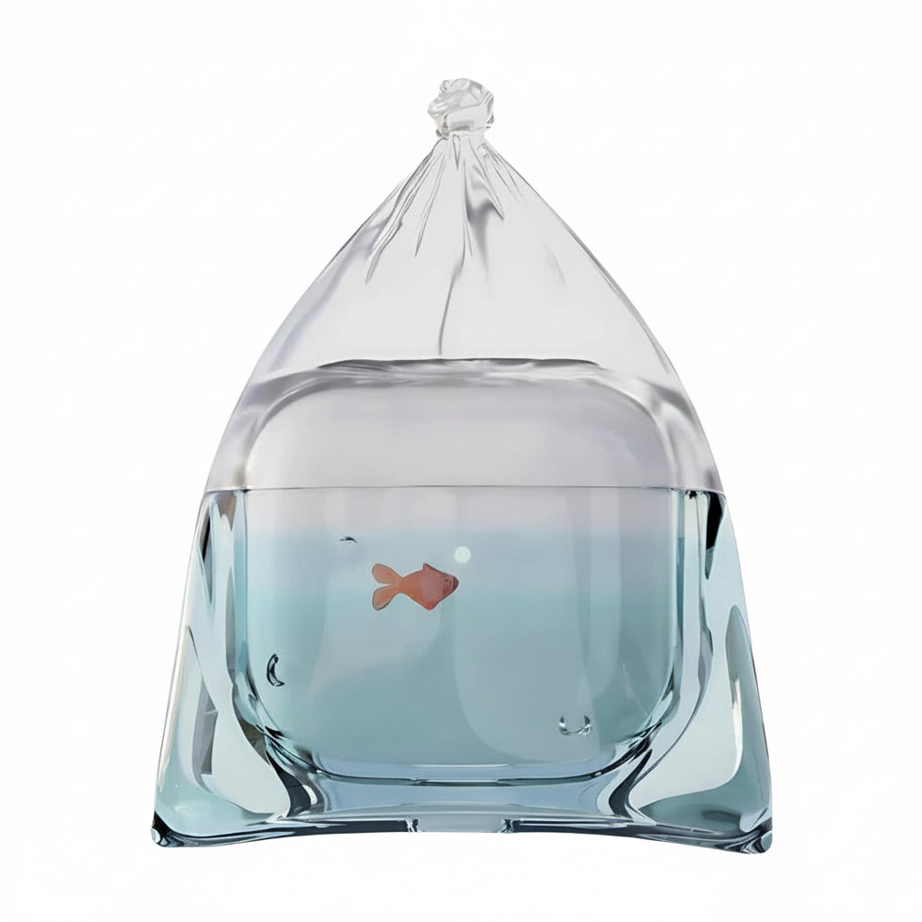 Goldfish Water Bag AirPods Case Realistic 3D Fish Silicone Protection Transparent