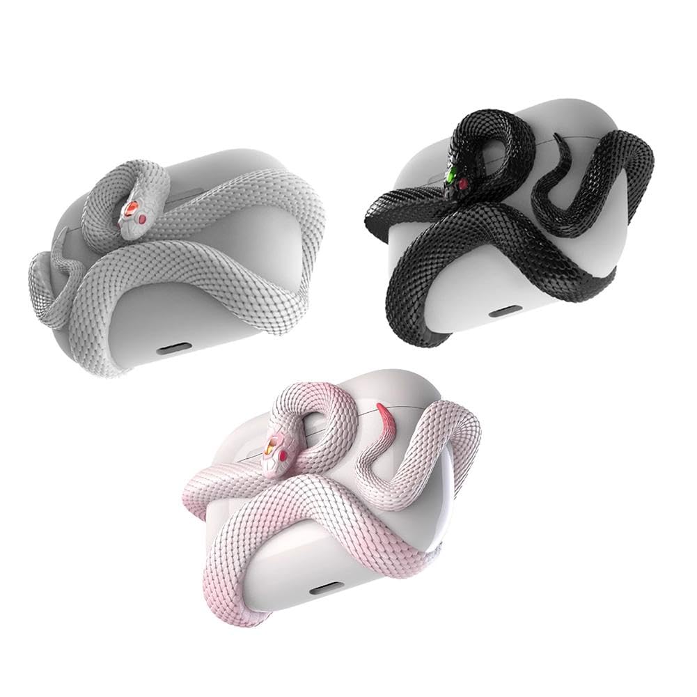 Snake Viper AirPods Case 3D Resin Serpent Design