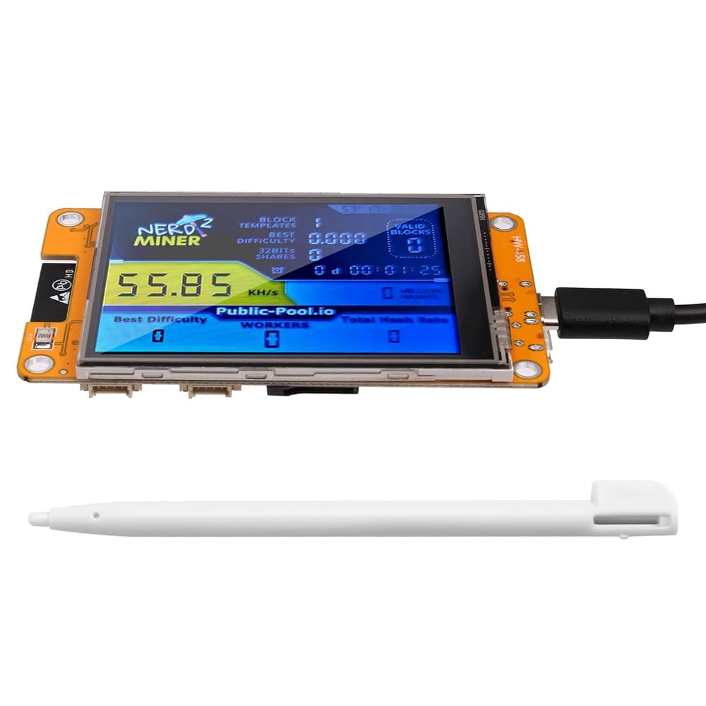 Bitcoin Miners nerdminer V2 2.8 inch 350kh/s  ESP32-2432S028R