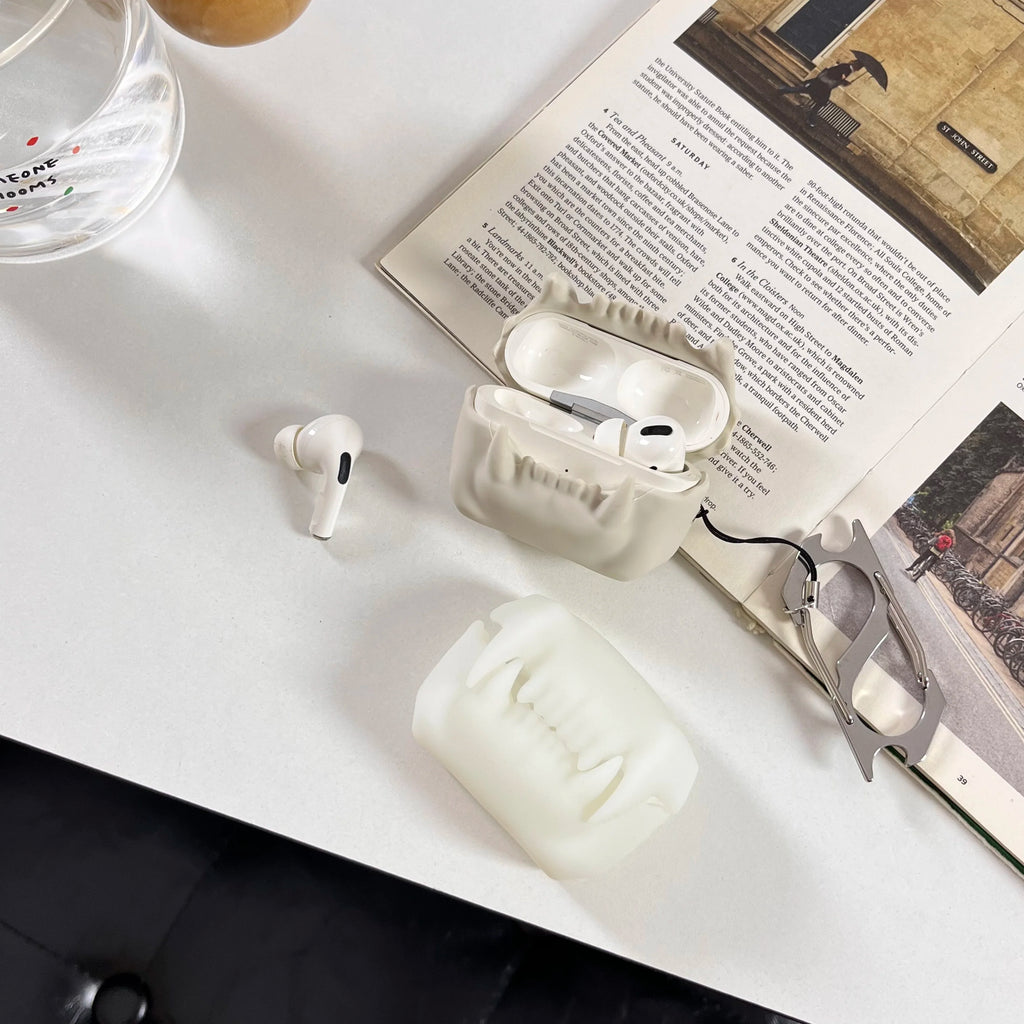 Glow in the Dark Tiger Tooth AirPods Case Silicone