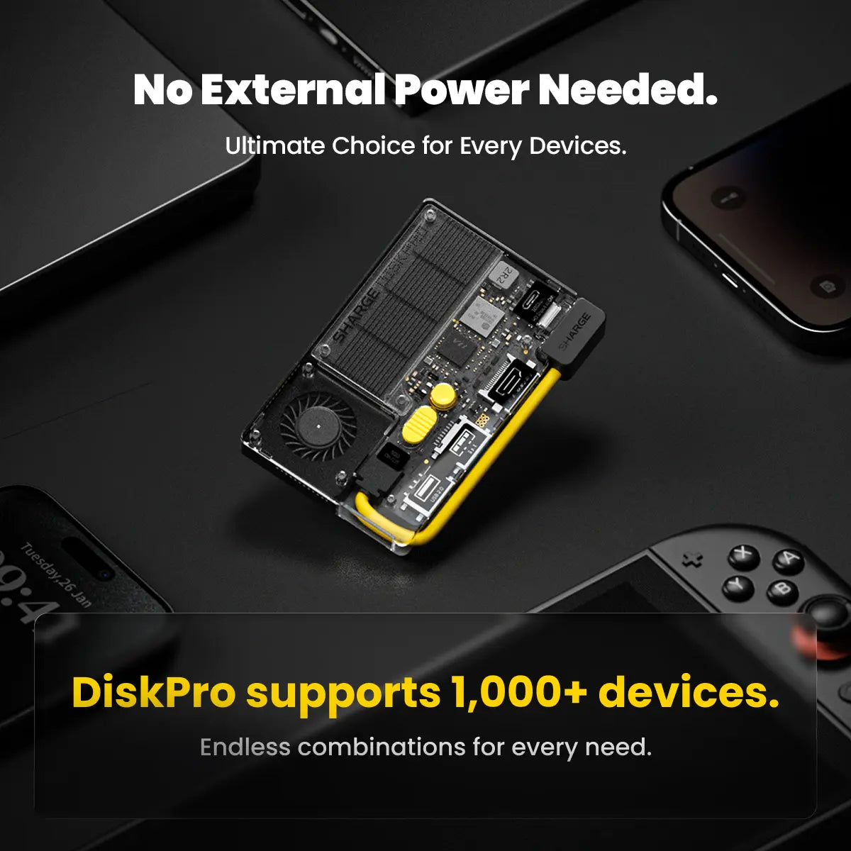 SHARGE Disk Pro Portable SSD 5-in-1