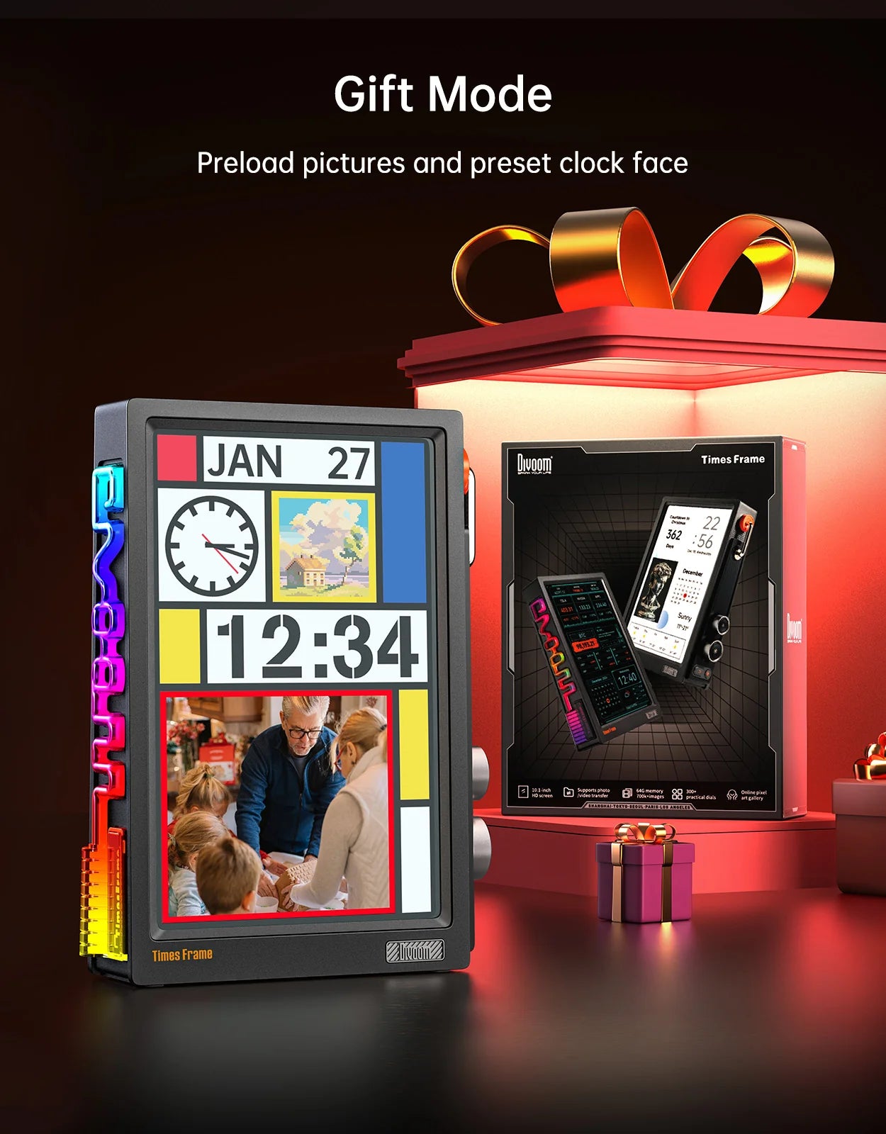 Divoom Times Frame 10.1″ Smart Digital Clock Crypto and Stocks
