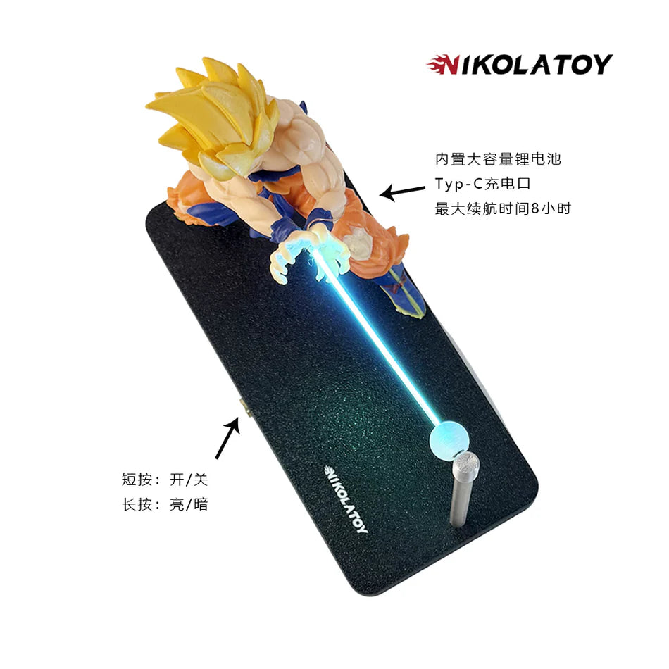 Dragon Ball Kamehameha Lamp Goku Rechargeable Magnetic Night Light
