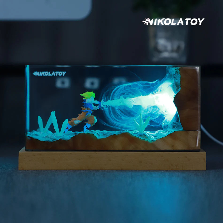 Goku Kamehameha Wave Lamp Dragon Ball Z LED Resin Sculpture