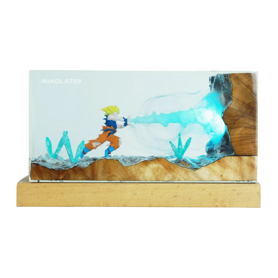 Goku Kamehameha Wave Lamp Dragon Ball Z LED Resin Sculpture