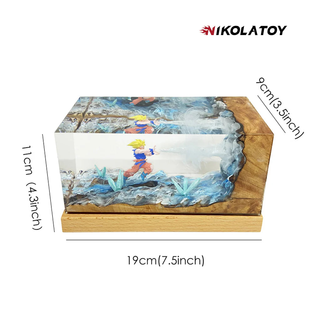 Goku Kamehameha Wave Lamp Dragon Ball Z LED Resin Sculpture
