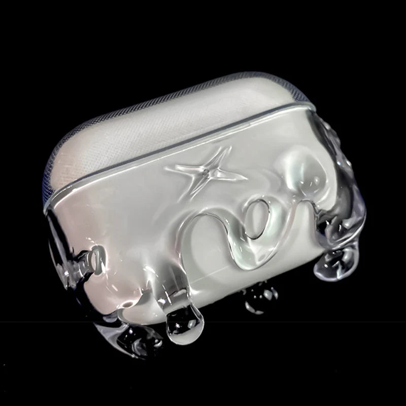 Art Water Droplet AirPods Case Ornament Design Resin