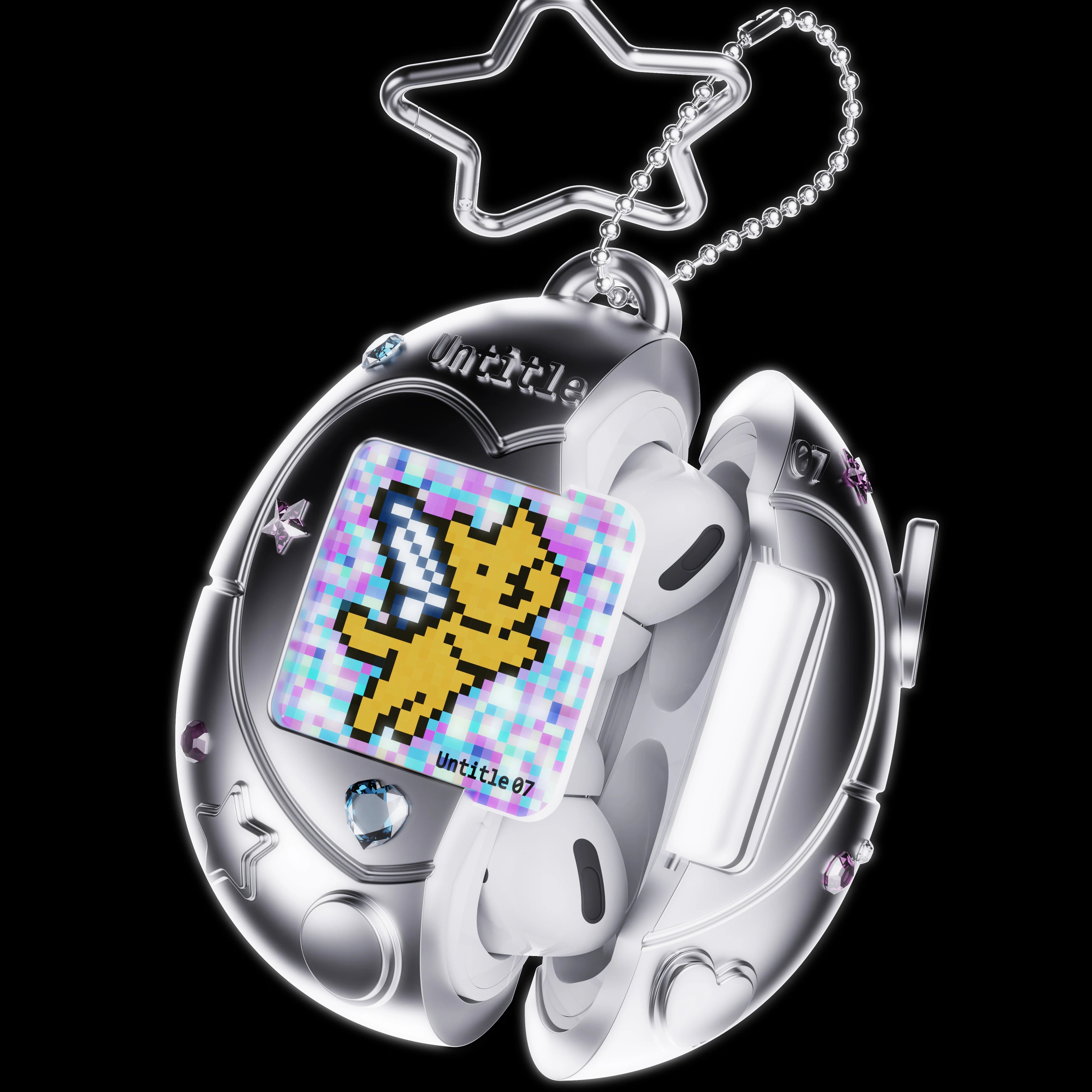 Electronic Pet Cat AirPods Case Interactive Tamagotchi-Style