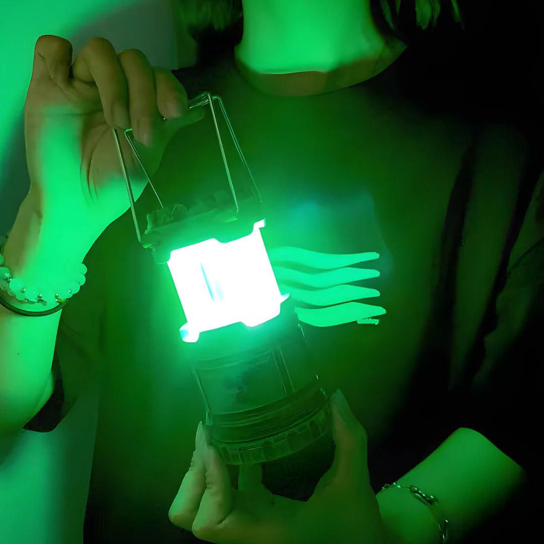 Nuclear Reactor Lantern Mini Apocalyptic LED Light with Eerie Green Glow