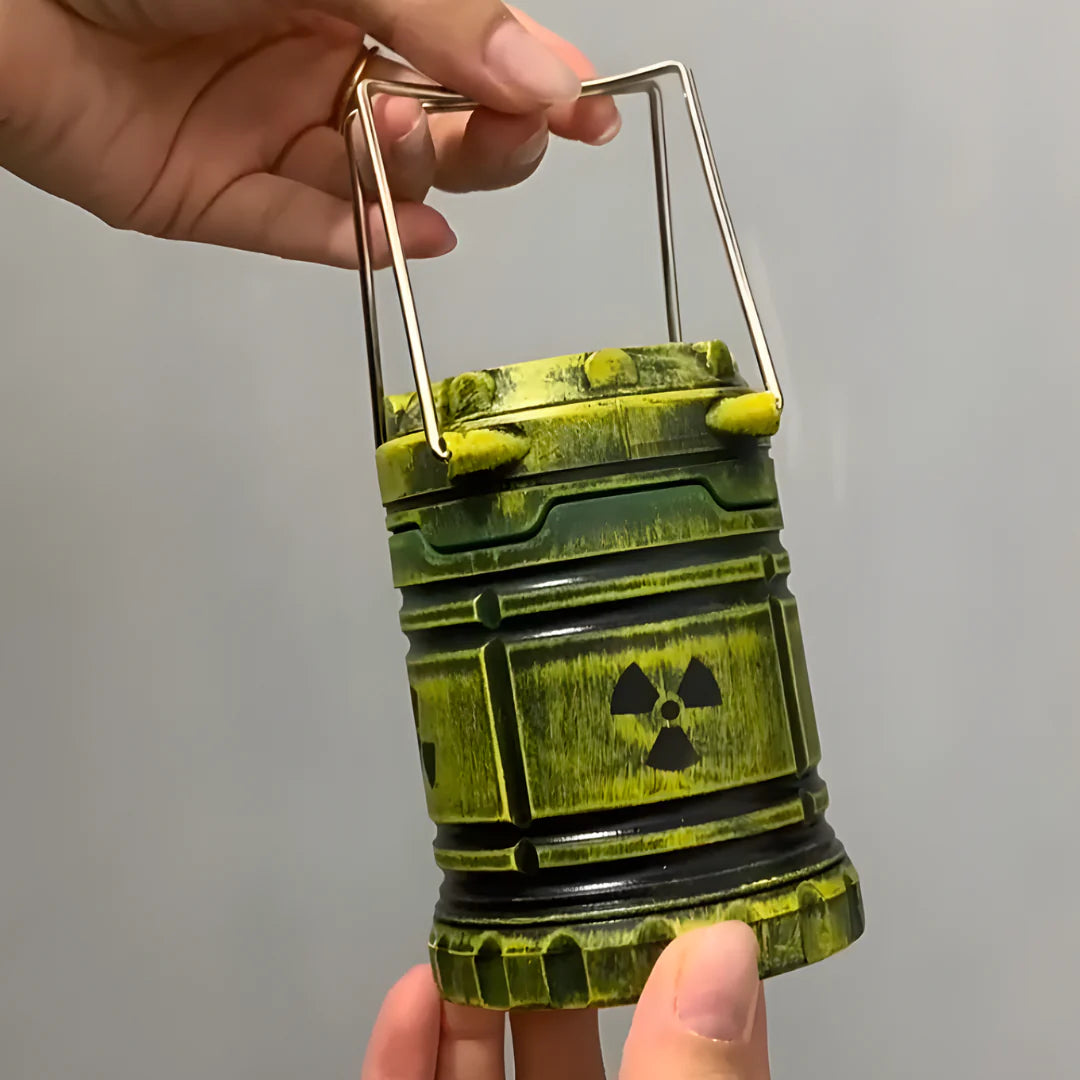 Nuclear Reactor Lantern Mini Apocalyptic LED Light with Eerie Green Glow