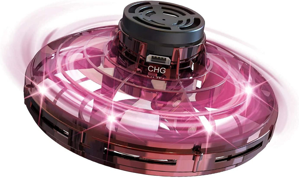 LED Flying UFO Spinner Rechargeable Hover Ball with 360° Flips & Light Show