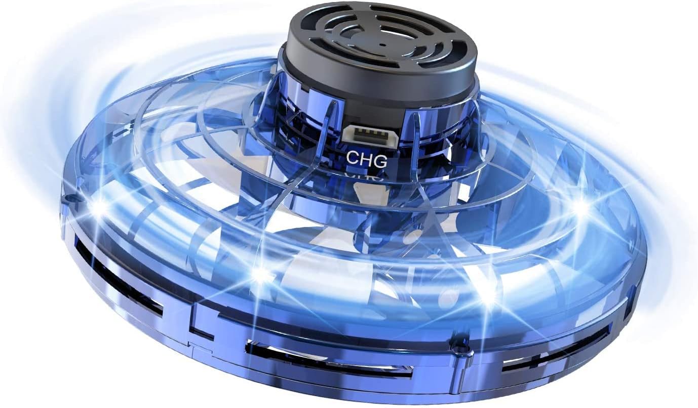 LED Flying UFO Spinner Rechargeable Hover Ball with 360° Flips & Light Show