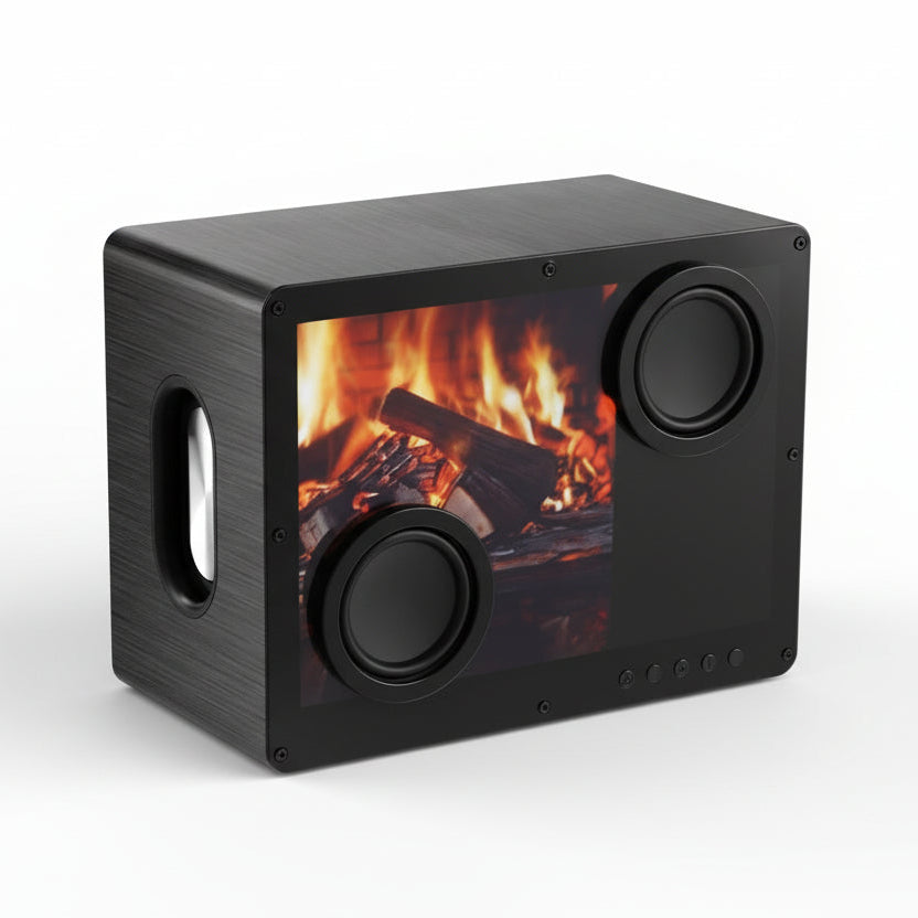 Floating Lyrics Bluetooth Speaker - Transparent Display Screen with LED Subtitle System