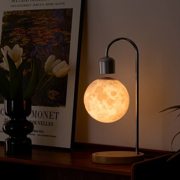 Magnetic Levitating Moon Lamp with Wireless Charging