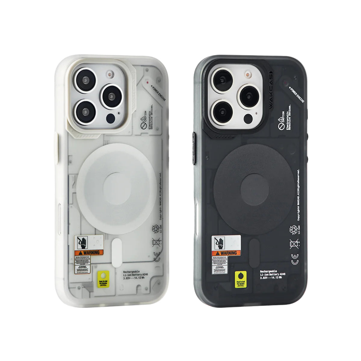 Wakcas Frosted Mechanical Anti-Drop Magnetic iPhone