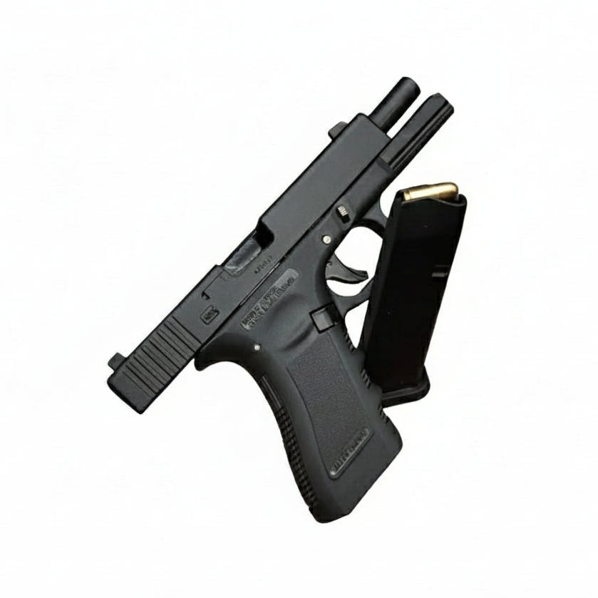 Glock G17 Metal Keychain 1:3 Scale with Magazine & Mini Bullets