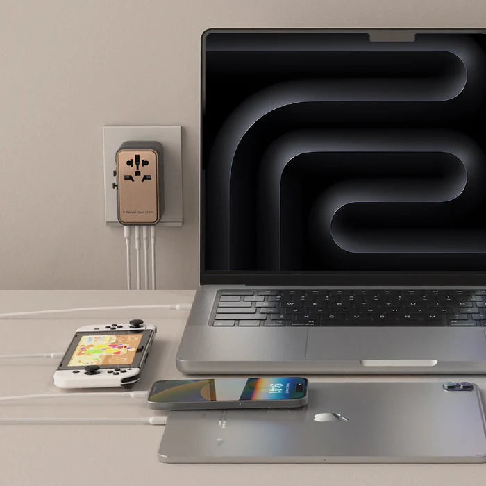 MOMAX 170W GaN Universal Travel Adapter USB-C Fast Charging