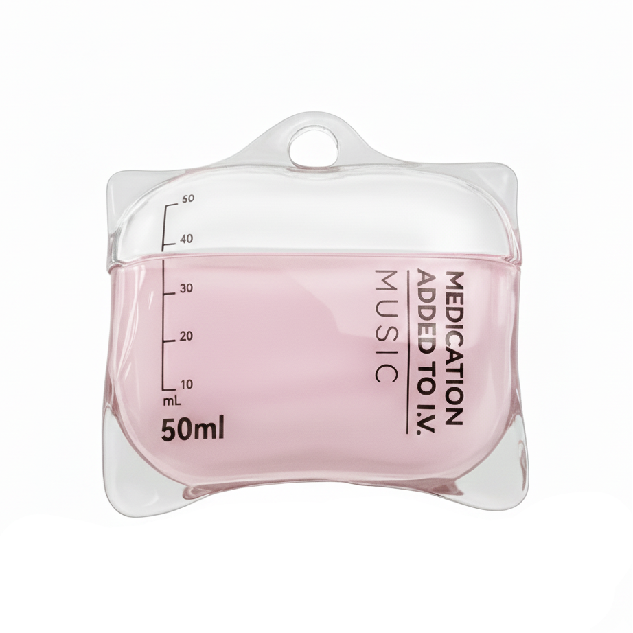 Music Drip S!gn IV Bag AirPods Case Pink