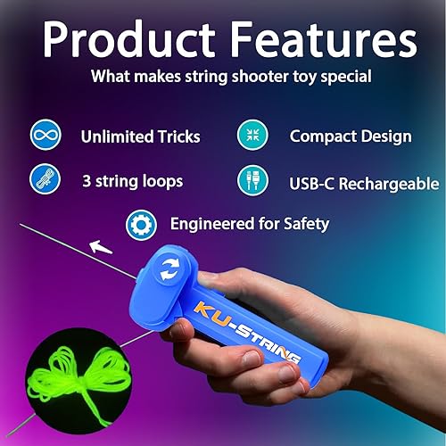 Electric Rope Launcher Glow-in-the-Dark Levitating String Toy