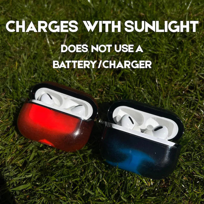 Glow-in-the-Dark Liquid Glitter AirPods Case - Moving Quicksand Design