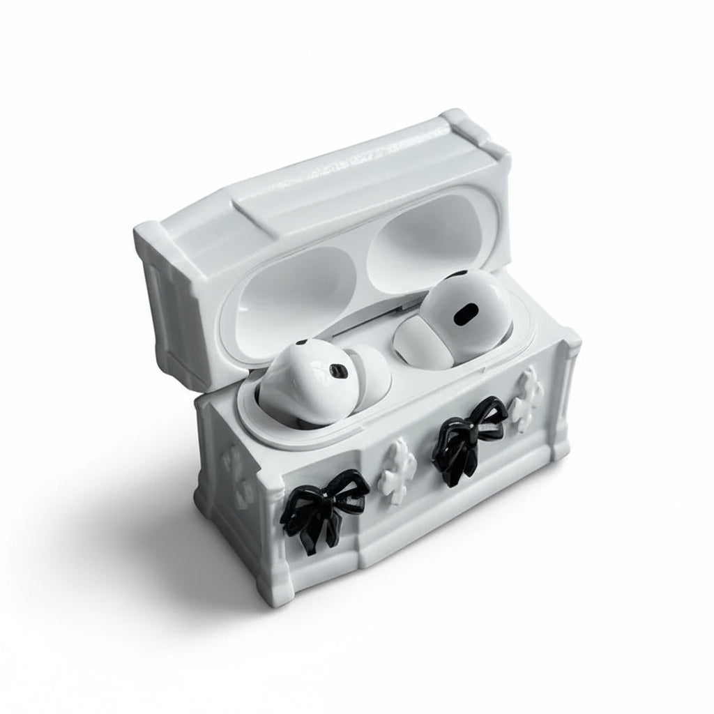 Gothic Coffin 3D Resin AirPods Case Customized