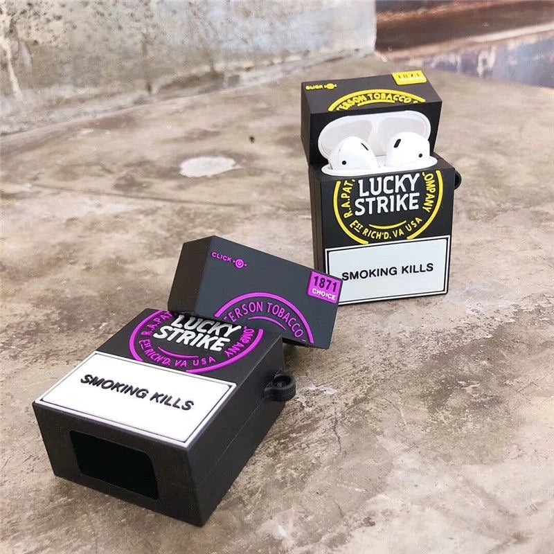 3D Lucky Strike Cigarette Box AirPods Case