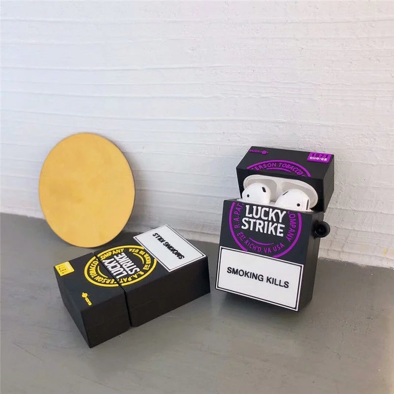 3D Lucky Strike Cigarette Box AirPods Case
