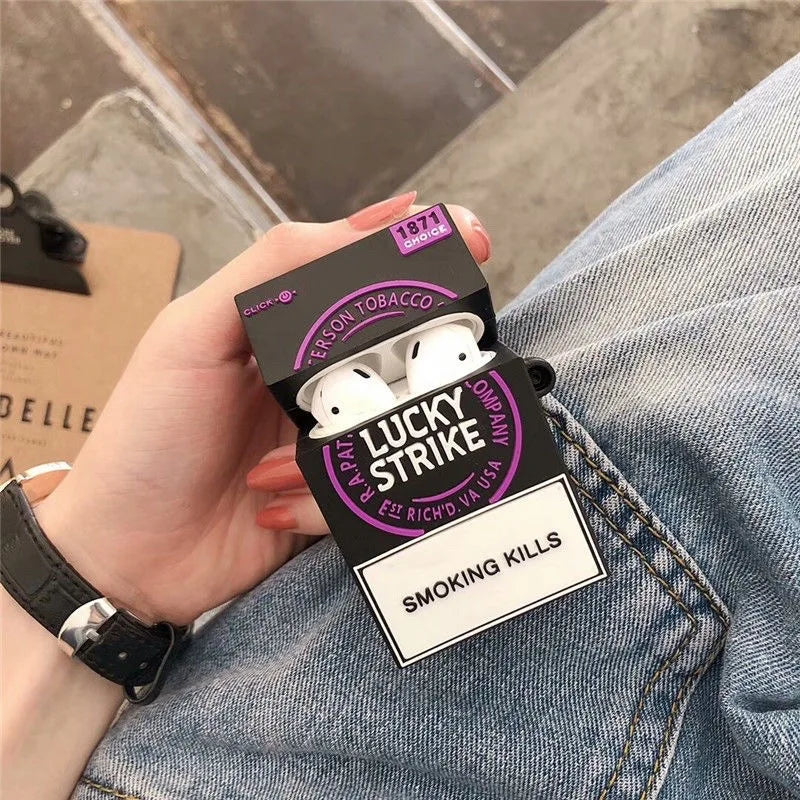 3D Lucky Strike Cigarette Box AirPods Case