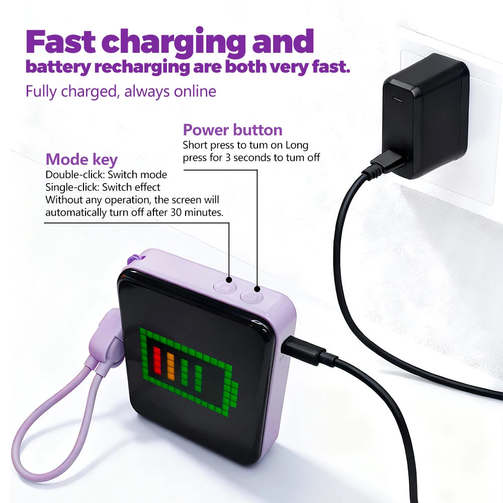 Pixel Art Power Bank 5000mAh