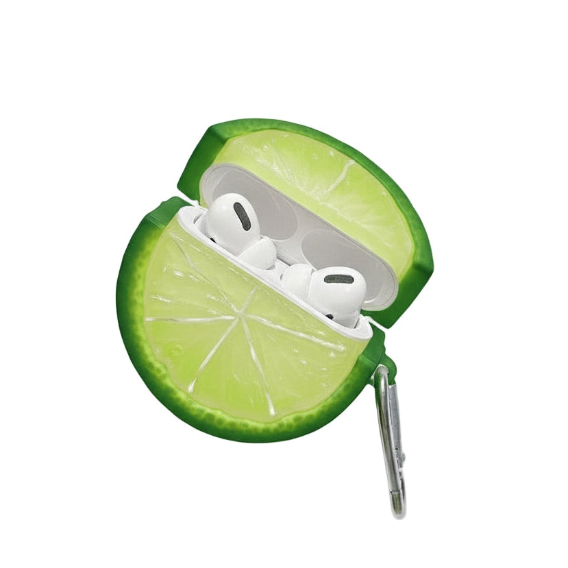 Lemon & Lime AirPods Case 3D Fresh Fruit Design with Keychain