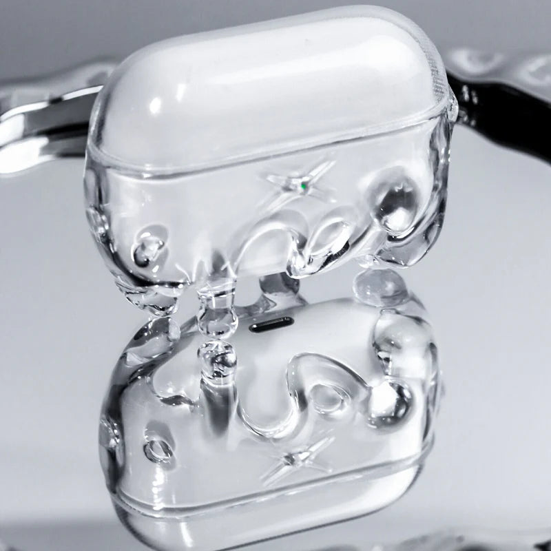Art Water Droplet AirPods Case Ornament Design Resin