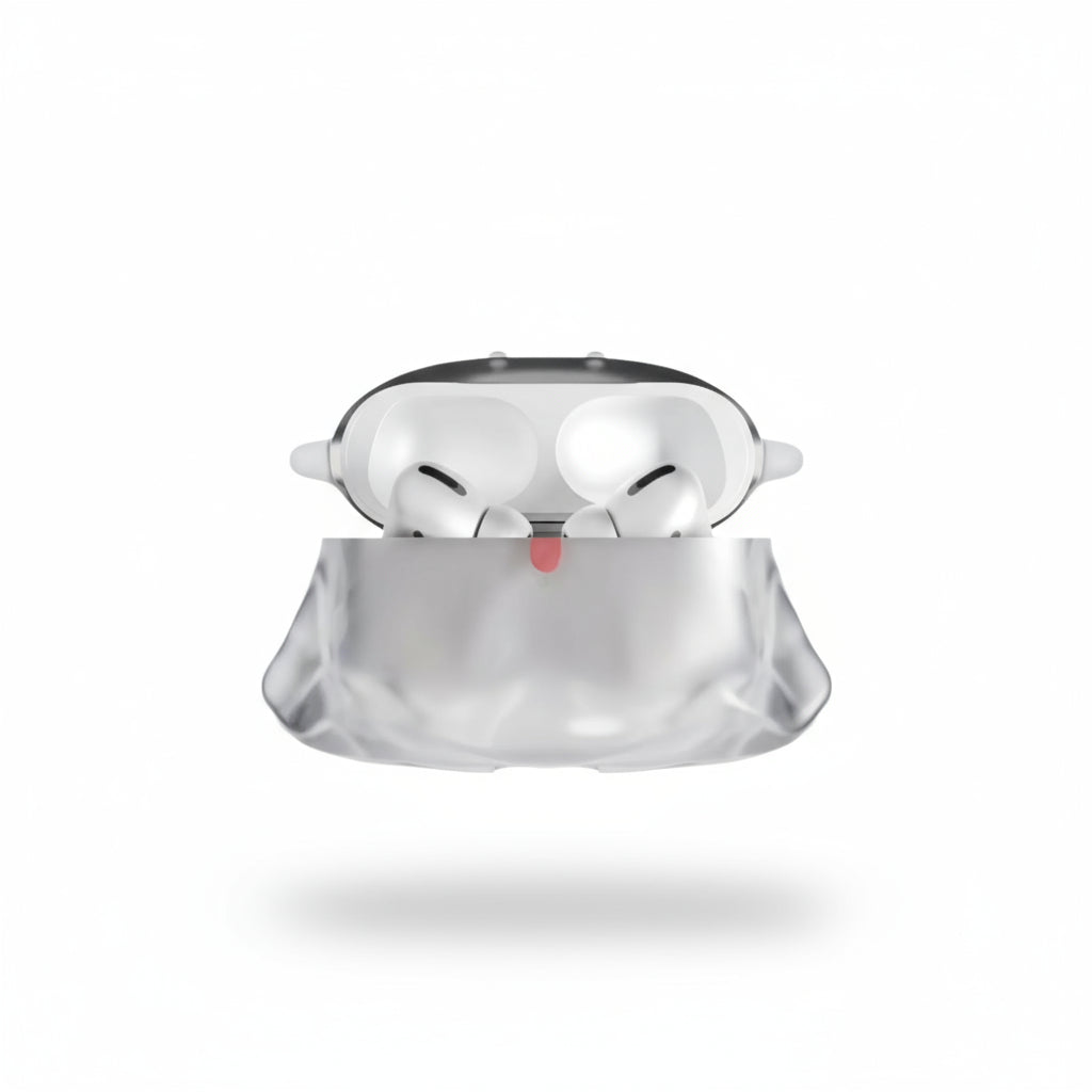 Cute Ghost Transparent AirPods Pro Case Anti-Drop Silicone Cover