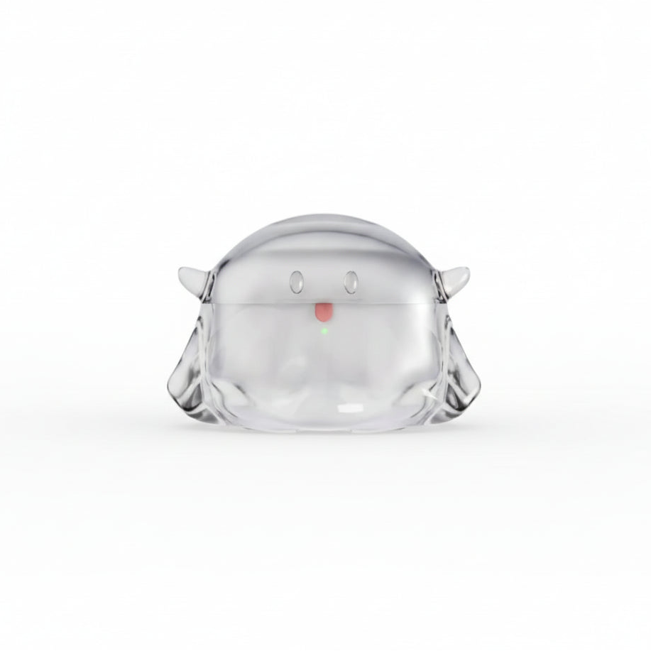 Cute Ghost Transparent AirPods Pro Case Anti-Drop Silicone Cover