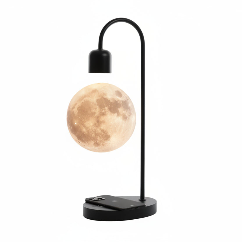 Magnetic Levitating Moon Lamp with Wireless Charging