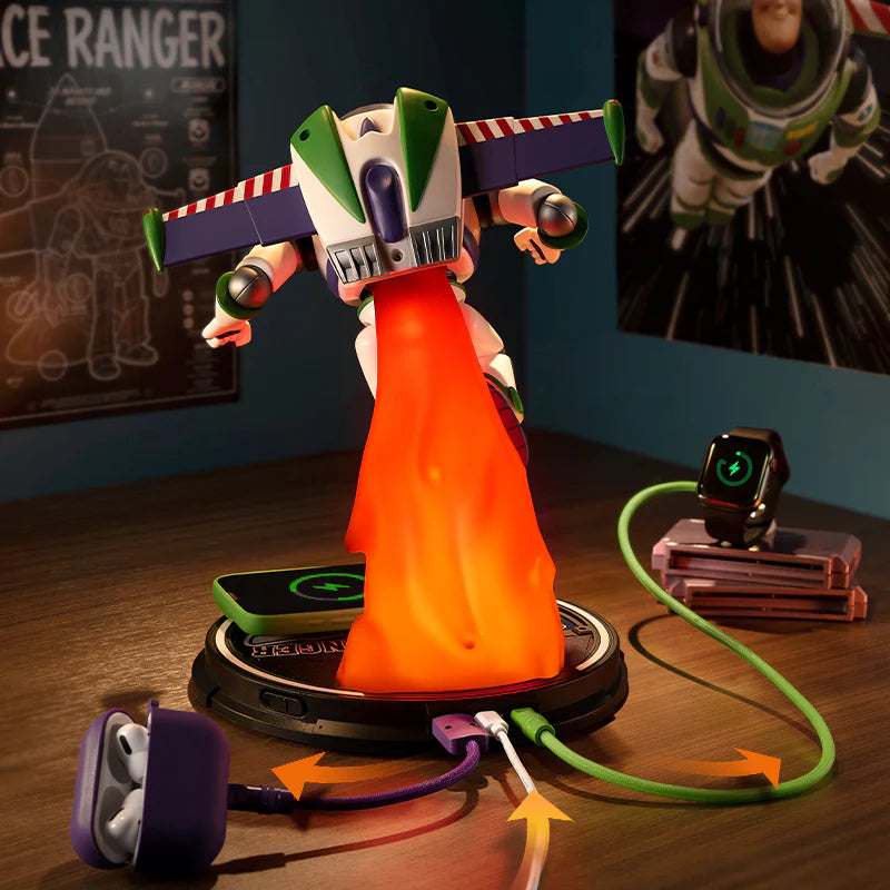 Buzz Lightyear Wireless Charging Lamp Toy Story Action Figure Collections