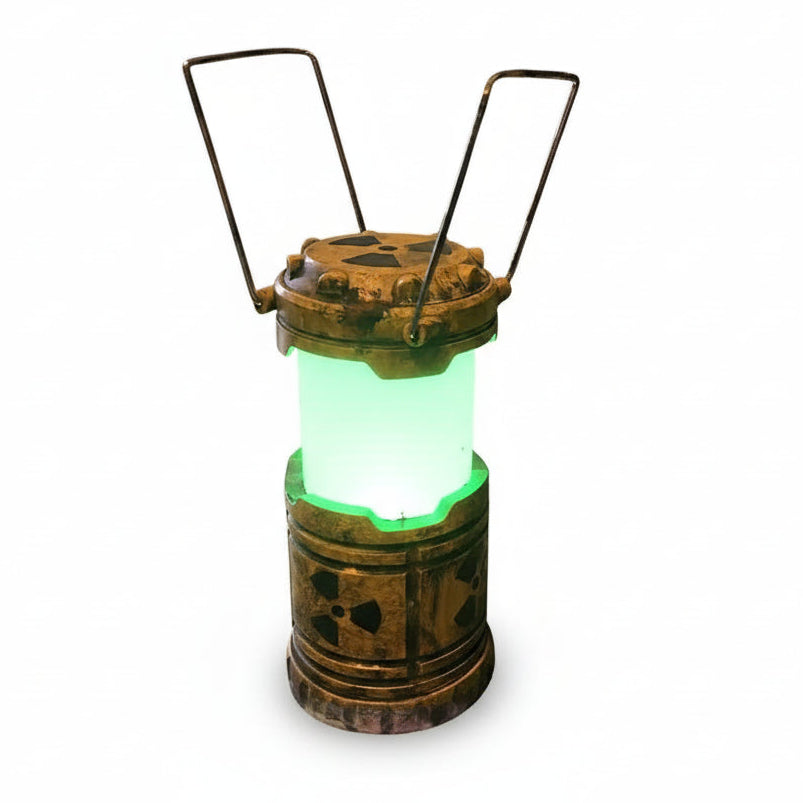 Nuclear Reactor Lantern Mini Apocalyptic LED Light with Eerie Green Glow