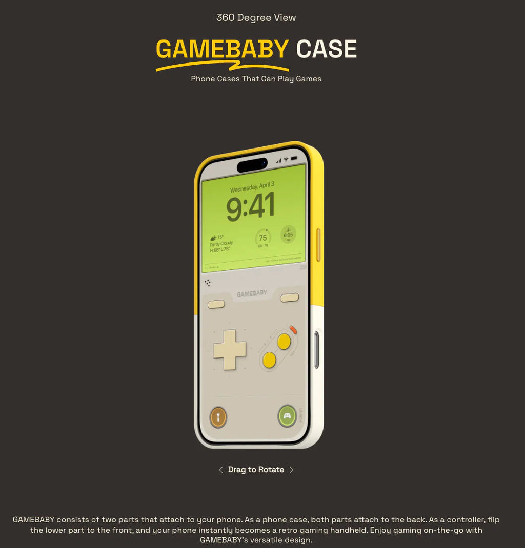 GAMEBABY iPhone Case Retro Gaming Gamepad