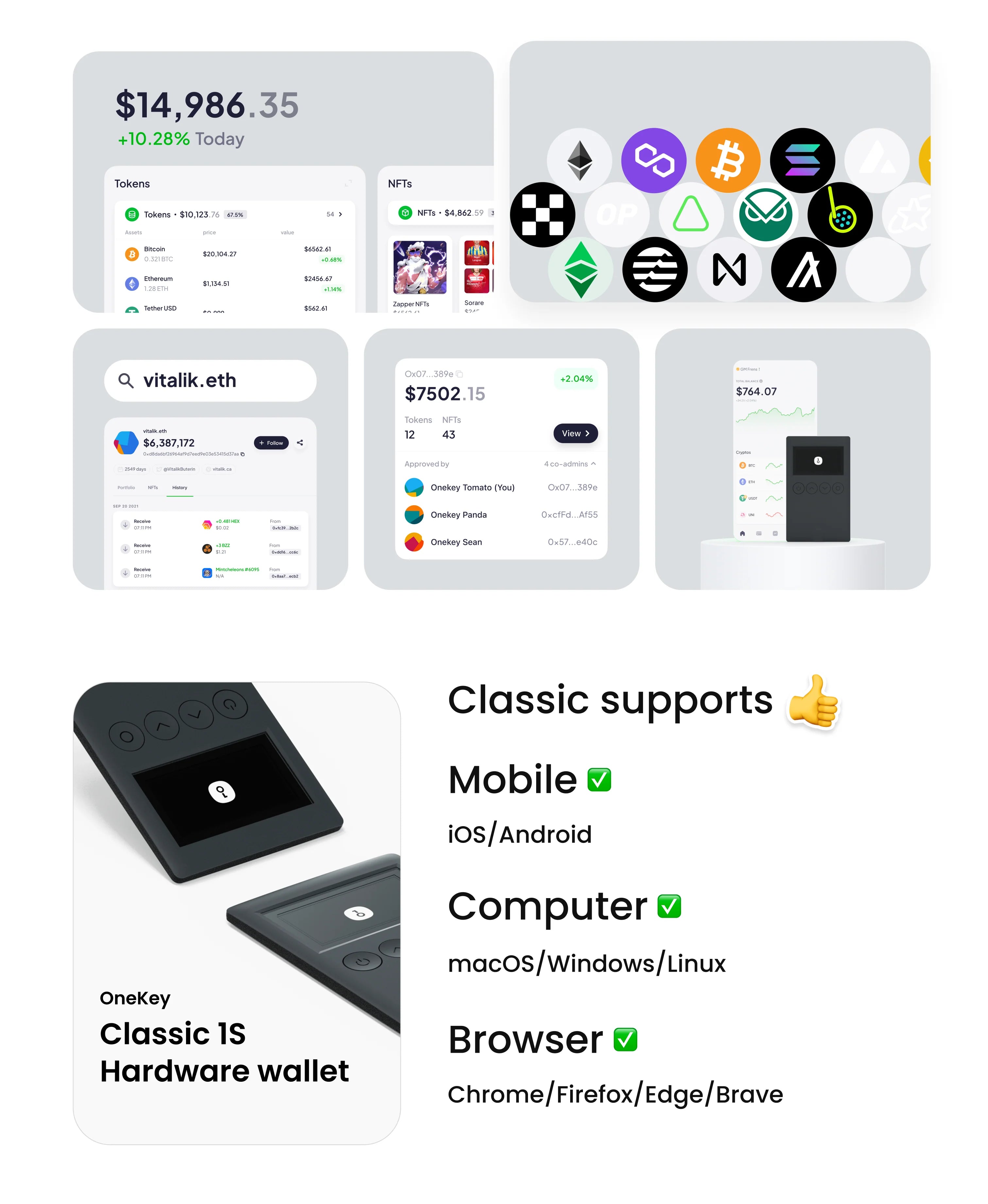 OneKey 1s Pure Hardware Wallet Crypto