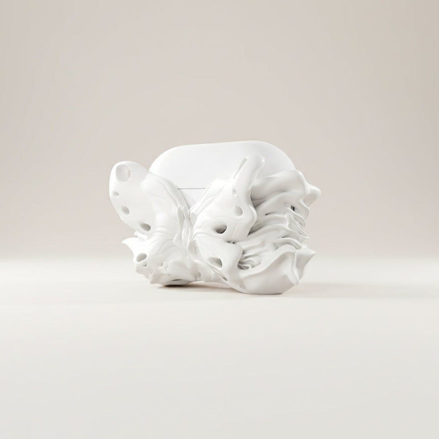 3D Butterfly Art AirPods Case Artistic Silicone Design