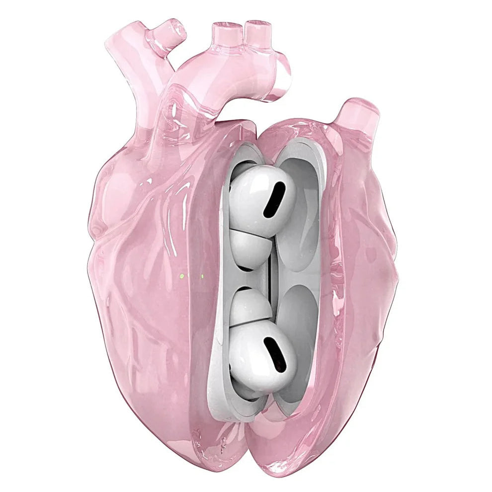 Anatomical Heart AirPods Case - 3D Liquid Silicone Design