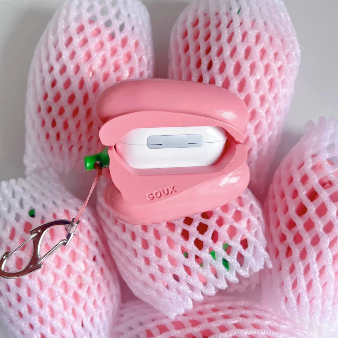 Pink Sweet Pepper Creative AirPods Case Protective Shell