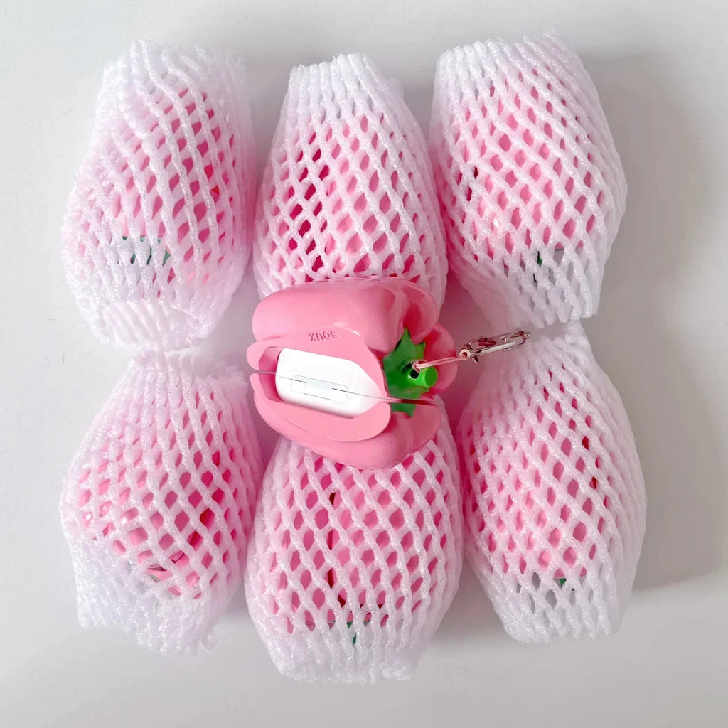 Pink Sweet Pepper Creative AirPods Case Protective Shell